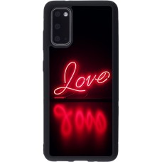 Samsung Galaxy S20 Case Hülle - Silikon schwarz Valentine 2025 Neon Liebe
