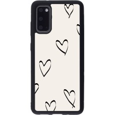 Samsung Galaxy S20 Case Hülle - Silikon schwarz Valentine 2023 minimalist hearts