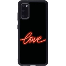 Samsung Galaxy S20 Case Hülle - Silikon schwarz Valentine 2023 neon love