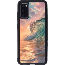 Samsung Galaxy S20 Case Hülle - Silikon schwarz Wave Sunset