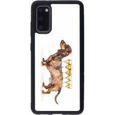 Samsung Galaxy S20 Case Hülle - Silikon schwarz Wine Teckel