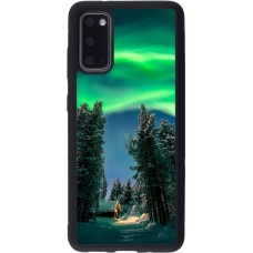 Coque Samsung Galaxy S20 - Silicone rigide noir Winter 22 Northern Lights