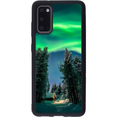 Coque Samsung Galaxy S20 - Silicone rigide noir Winter 22 Northern Lights