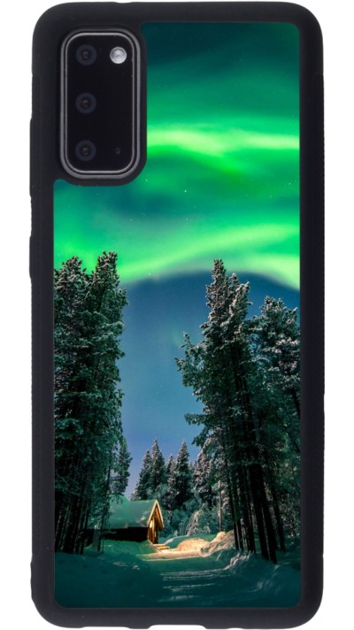 Coque Samsung Galaxy S20 - Silicone rigide noir Winter 22 Northern Lights