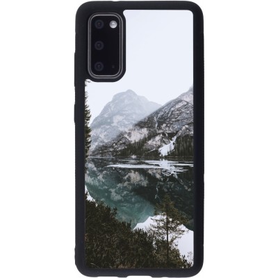 Coque Samsung Galaxy S20 - Silicone rigide noir Winter 22 snowy mountain and lake
