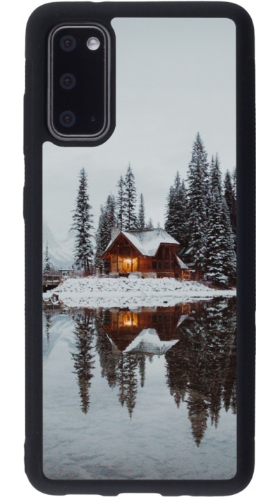 Samsung Galaxy S20 Case Hülle - Silikon schwarz Winter 25 Winter house forest afternoon