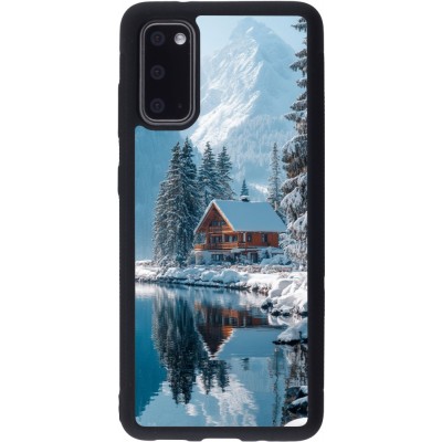Samsung Galaxy S20 Case Hülle - Silikon schwarz Winter 25 Winter house forest day