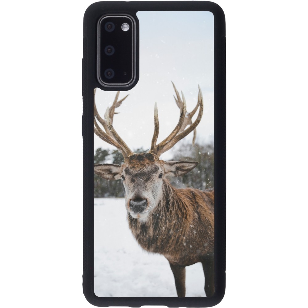 Samsung Galaxy S20 Case Hülle - Silikon schwarz Winter 25 Winter reindeer