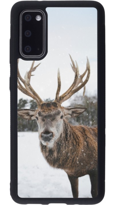 Samsung Galaxy S20 Case Hülle - Silikon schwarz Winter 25 Winter reindeer