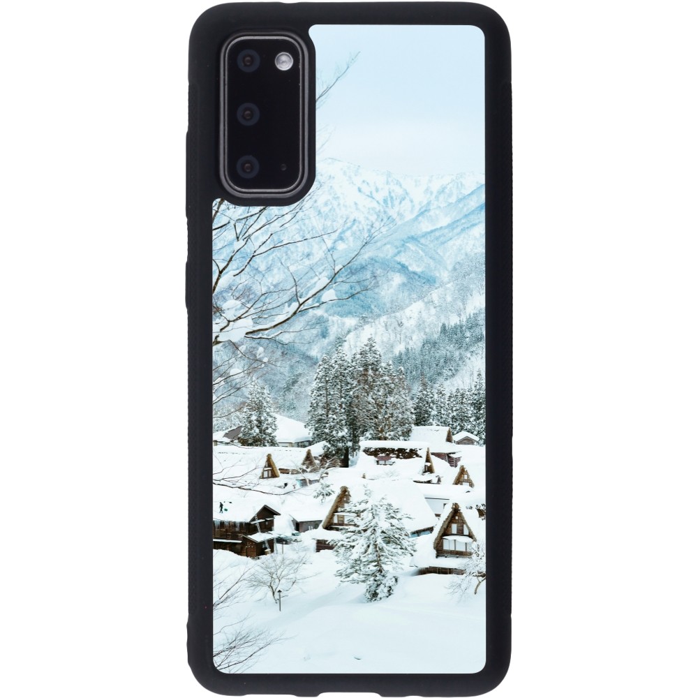 Samsung Galaxy S20 Case Hülle - Silikon schwarz Winter 25 Winter snowy landscape