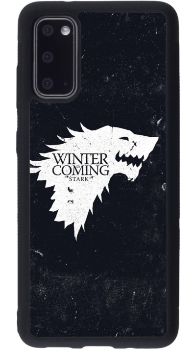 Coque Samsung Galaxy S20 - Silicone rigide noir Winter is coming Stark