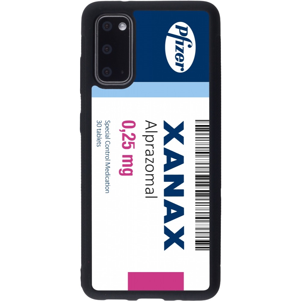 Coque Samsung Galaxy S20 - Silicone rigide noir Xanax Alprazolam 2025