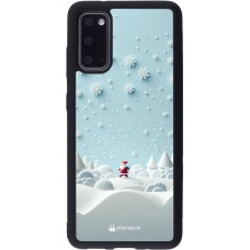 Samsung Galaxy S20 Case Hülle - Silikon schwarz Weihnachten 2023 Kleiner Vater Schneeflocke