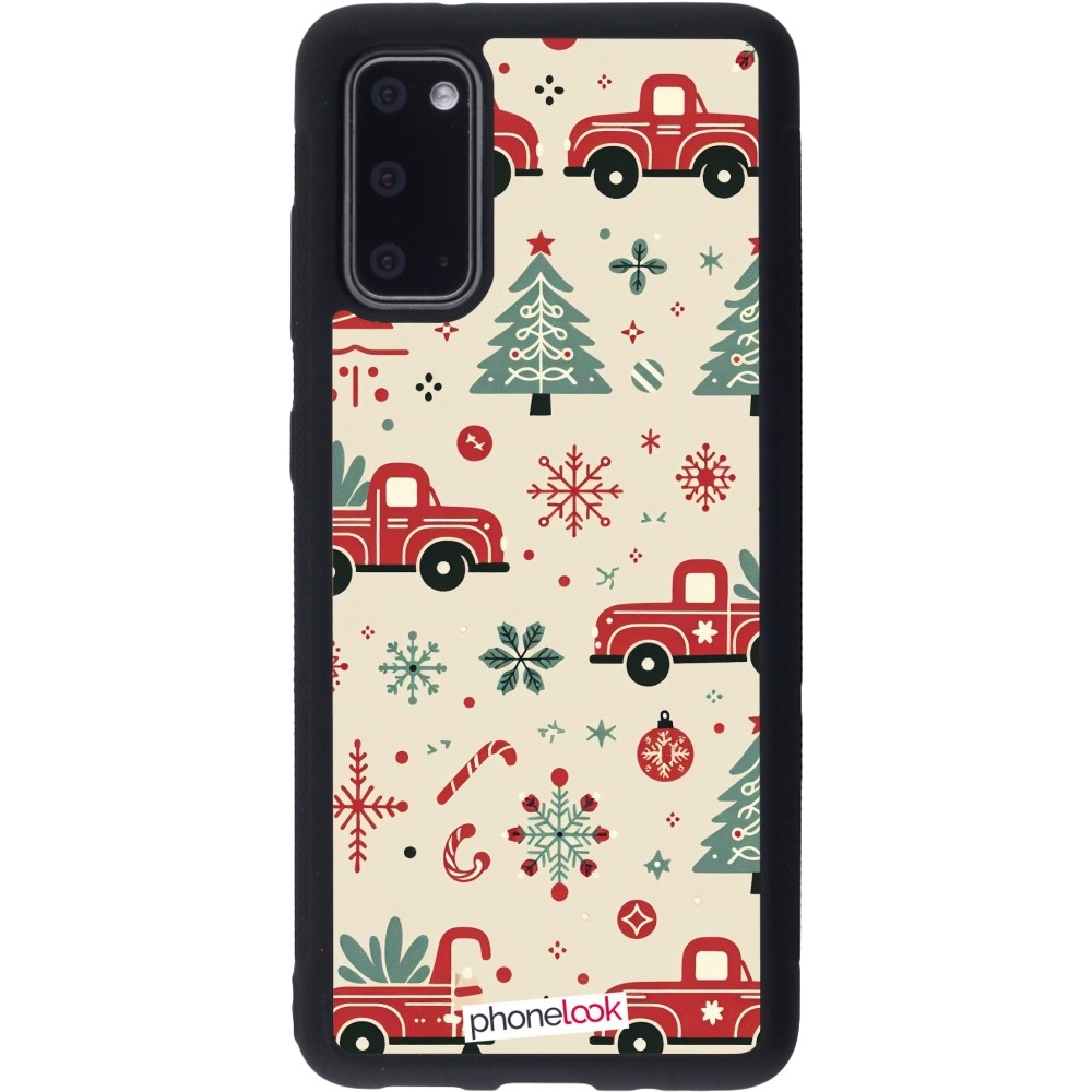 Samsung Galaxy S20 Case Hülle - Silikon schwarz Weihnachten 2024 Lkw Tanne