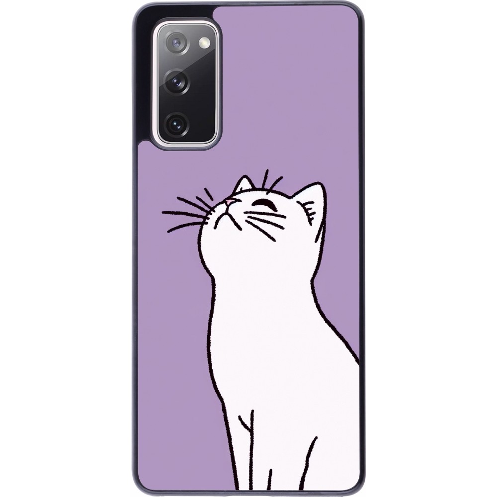Samsung Galaxy S20 FE 5G Case Hülle - Chat auf lila Hintergrund
