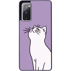 Samsung Galaxy S20 FE 5G Case Hülle - Chat auf lila Hintergrund