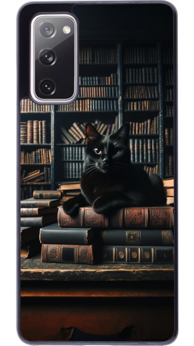 Samsung Galaxy S20 FE 5G Case Hülle - Katze Bücher dunkel