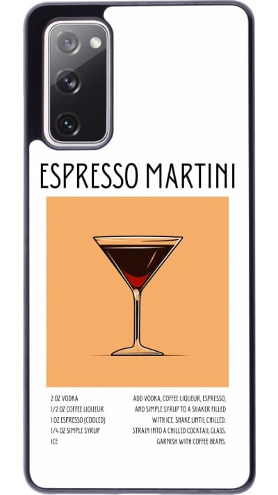 Samsung Galaxy S20 FE 5G Case Hülle - Cocktail Rezept Espresso Martini