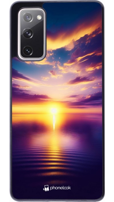 Coque Samsung Galaxy S20 FE 5G - Coucher soleil jaune violet