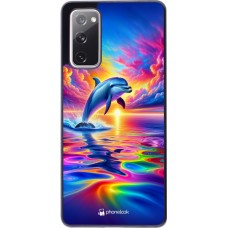 Samsung Galaxy S20 FE 5G Case Hülle - Glücklicher Regenbogen-Delfin