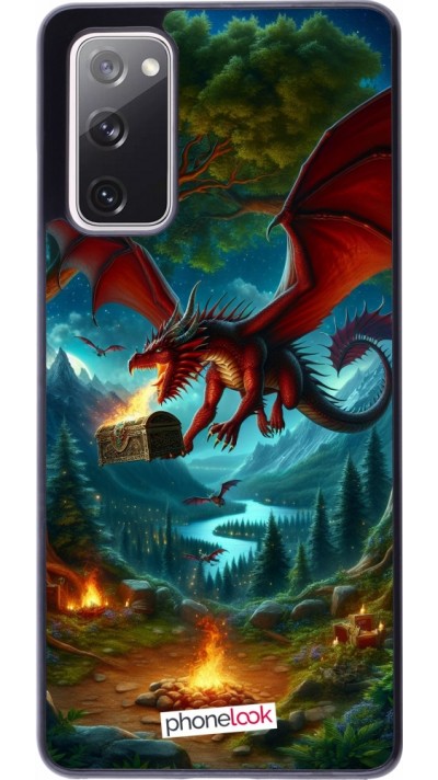 Coque Samsung Galaxy S20 FE 5G - Dragon Volant Forêt Trésor