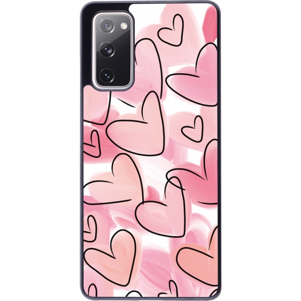 Samsung Galaxy S20 FE 5G Case Hülle - Easter 2023 pink hearts