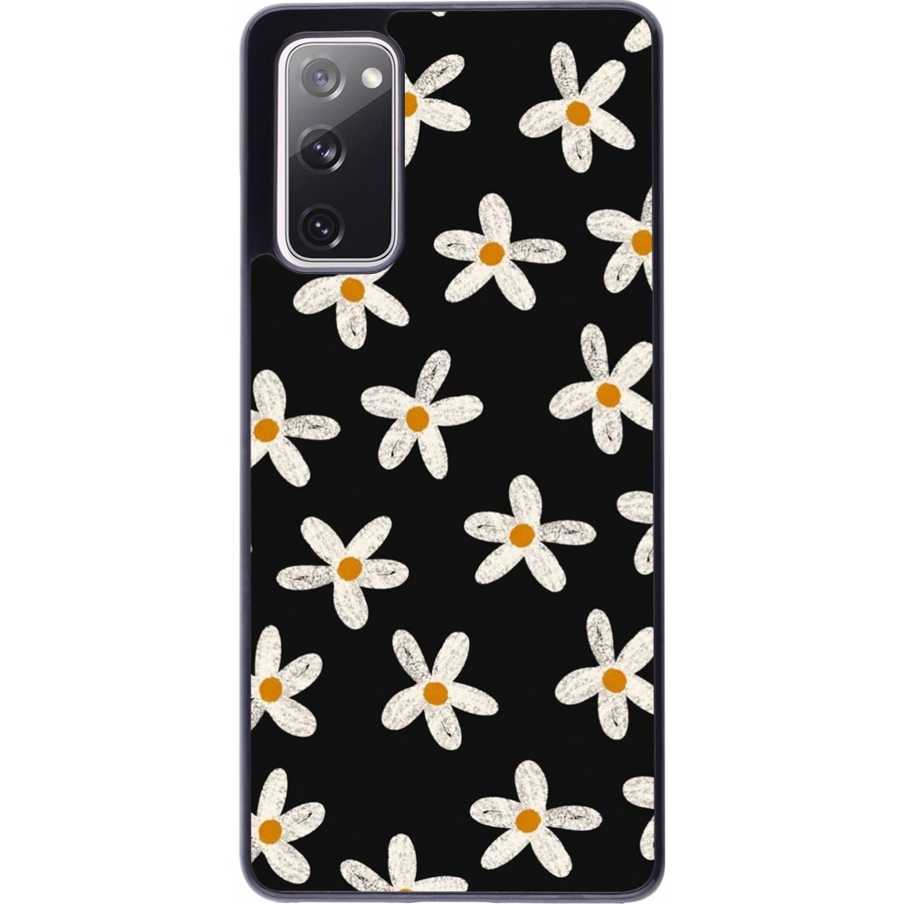 Samsung Galaxy S20 FE 5G Case Hülle - Easter 2024 white on black flower