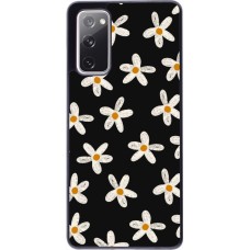 Samsung Galaxy S20 FE 5G Case Hülle - Easter 2024 white on black flower