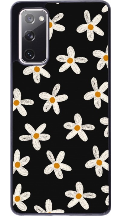 Samsung Galaxy S20 FE 5G Case Hülle - Easter 2024 white on black flower