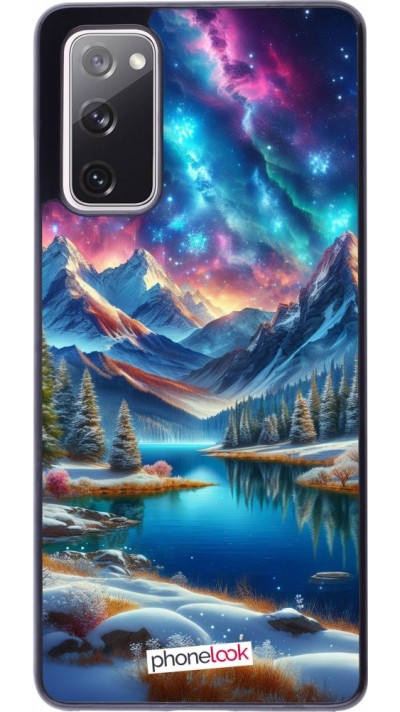 Samsung Galaxy S20 FE 5G Case Hülle - Fantasiebergsee Himmel Sterne