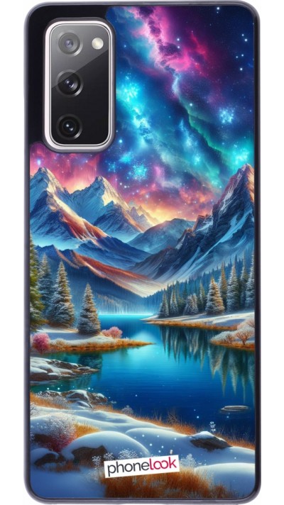 Samsung Galaxy S20 FE 5G Case Hülle - Fantasiebergsee Himmel Sterne