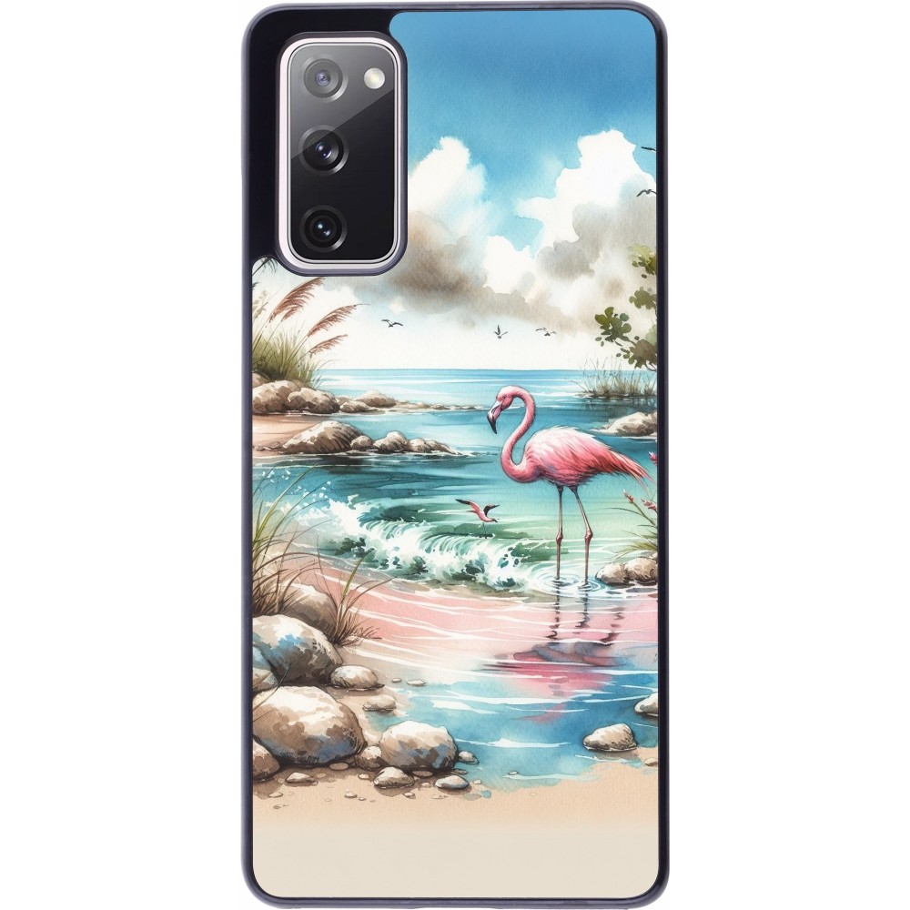 Coque Samsung Galaxy S20 FE 5G - Flamant rose aquarelle