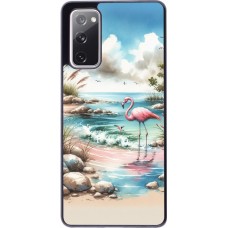 Coque Samsung Galaxy S20 FE 5G - Flamant rose aquarelle