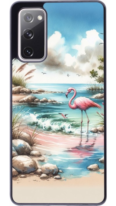 Coque Samsung Galaxy S20 FE 5G - Flamant rose aquarelle