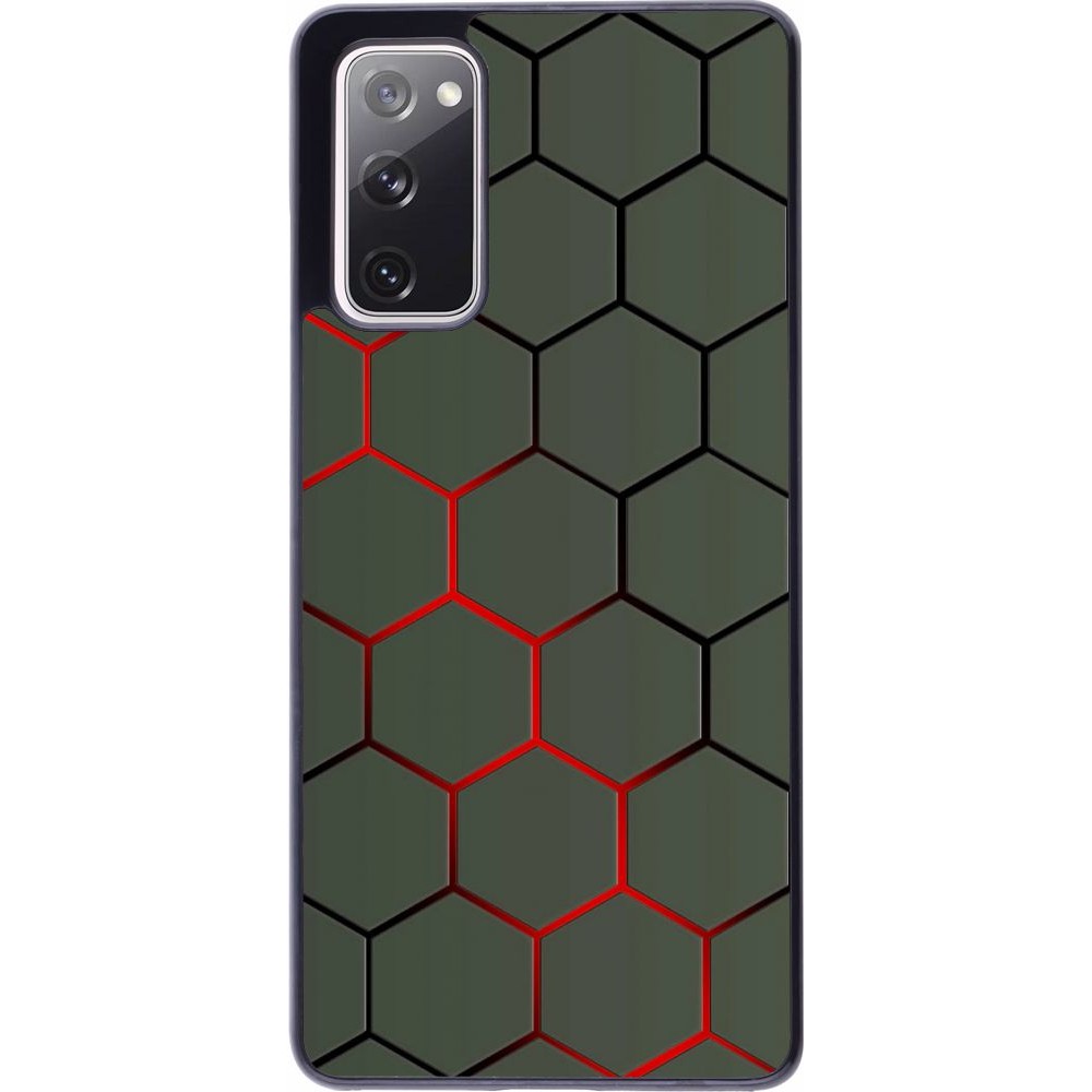 Coque Samsung Galaxy S20 FE - Geometric Line red