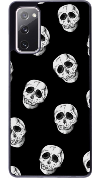 Coque Samsung Galaxy S20 FE 5G - Halloween 22 vintage black and white skulls