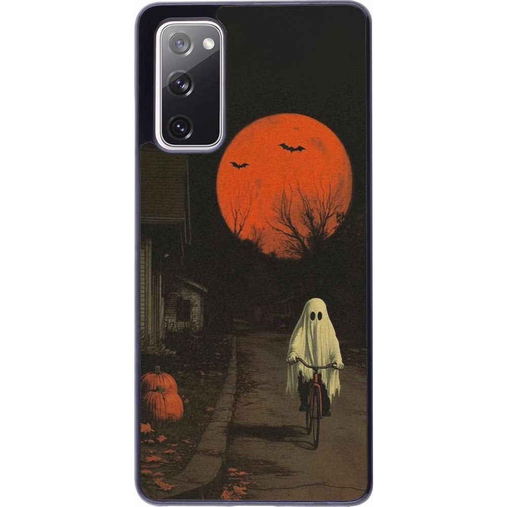 Samsung Galaxy S20 FE 5G Case Hülle - Halloween 2025 Ghost on a bicycle