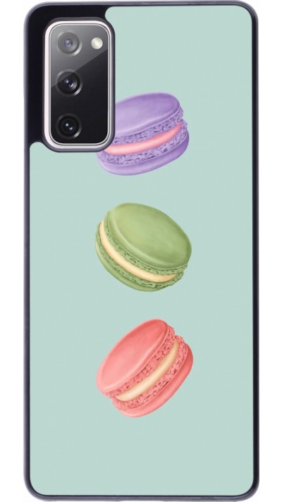 Coque Samsung Galaxy S20 FE 5G - Macarons on green background