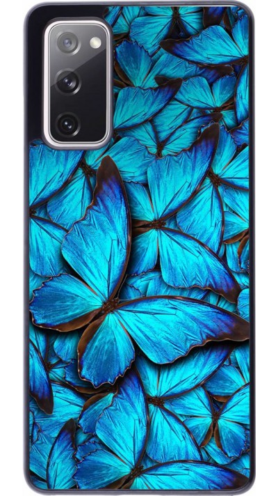 Coque Samsung Galaxy S20 FE - Papillon - Bleu