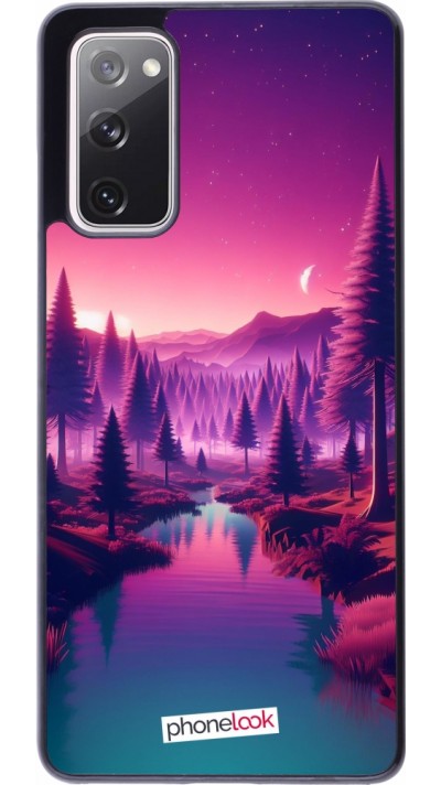 Samsung Galaxy S20 FE 5G Case Hülle - Lila-rosa Landschaft