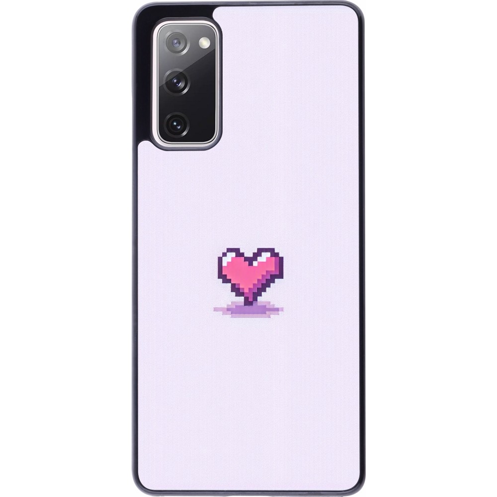 Coque Samsung Galaxy S20 FE 5G - Pixel Coeur Violet Clair