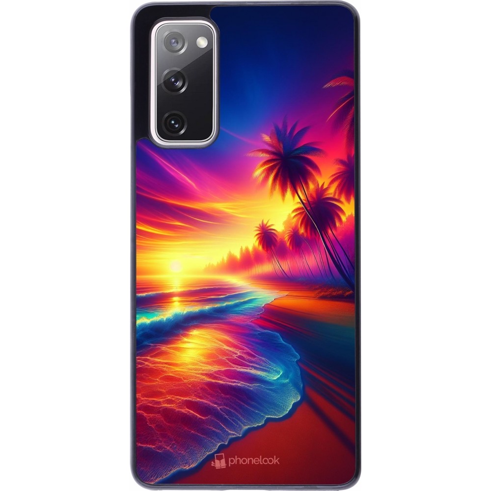 Samsung Galaxy S20 FE 5G Case Hülle - Strand Sonnenuntergang auffällig