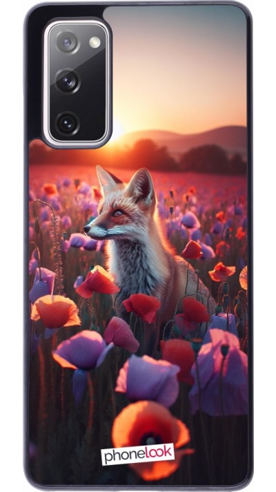 Samsung Galaxy S20 FE 5G Case Hülle - Purpurroter Fuchs bei Dammerung