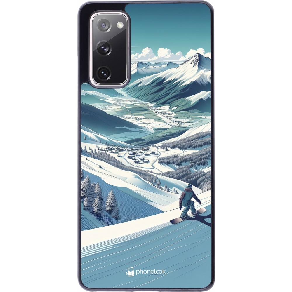 Samsung Galaxy S20 FE 5G Case Hülle - Snowboarder Berg