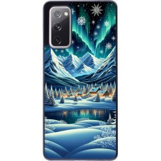 Samsung Galaxy S20 FE 5G Case Hülle - Verschneites Bergdorf am See in der Nacht