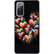 Samsung Galaxy S20 FE 5G Case Hülle - Valentin 2024 Schwarzes Herz Abstrakt