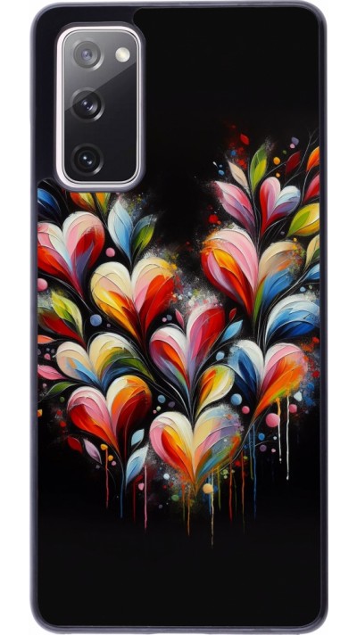 Coque Samsung Galaxy S20 FE 5G - Valentine 2024 Coeur Noir Abstrait