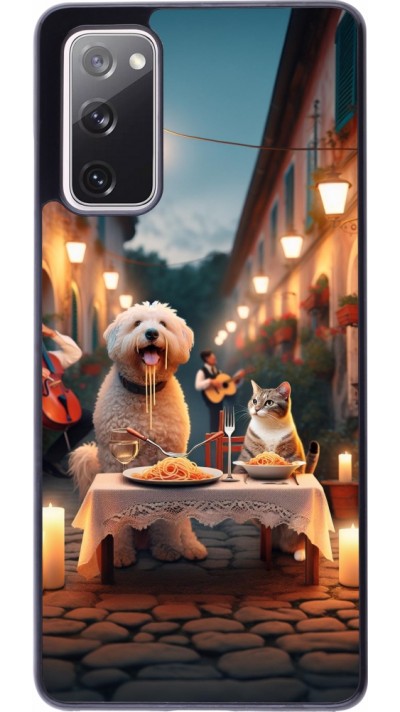 Coque Samsung Galaxy S20 FE 5G - Valentine 2024 Dog & Cat Candlelight