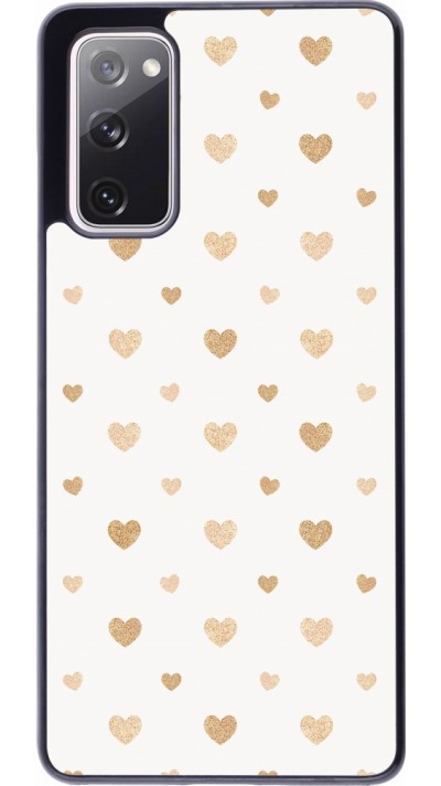 Coque Samsung Galaxy S20 FE 5G - Valentine 2023 multiple gold hearts