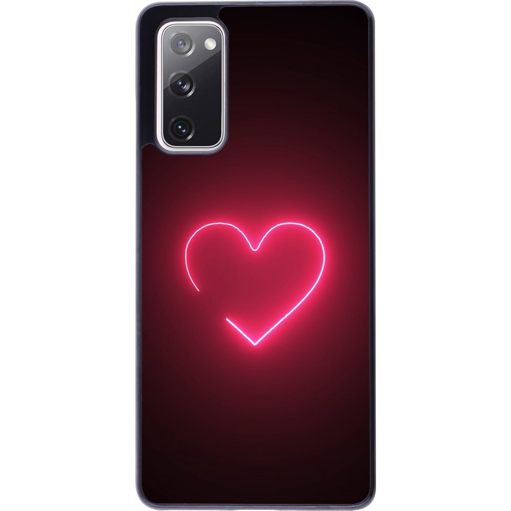 Samsung Galaxy S20 FE 5G Case Hülle - Valentine 2023 single neon heart